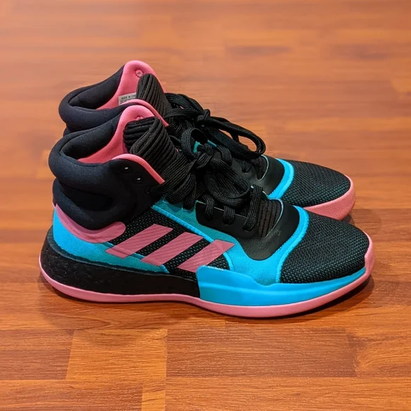 adidas | Shoes | Adidas Marquee Boost Black Pink Aqua Size  display picture 3